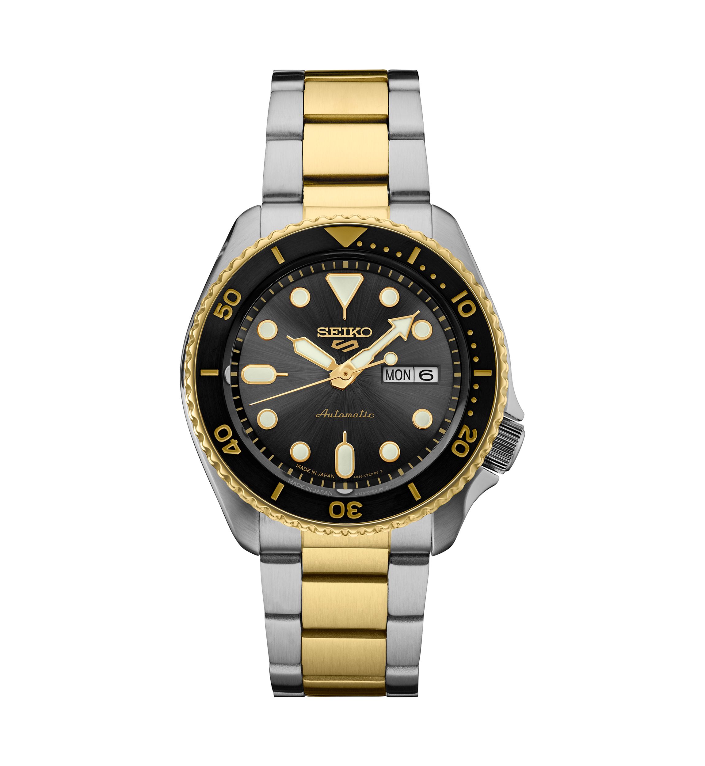 Mens 5 Sports US Special Edition Gold Series Automatic Movement Two Tone Case and Bracelet Watch 
