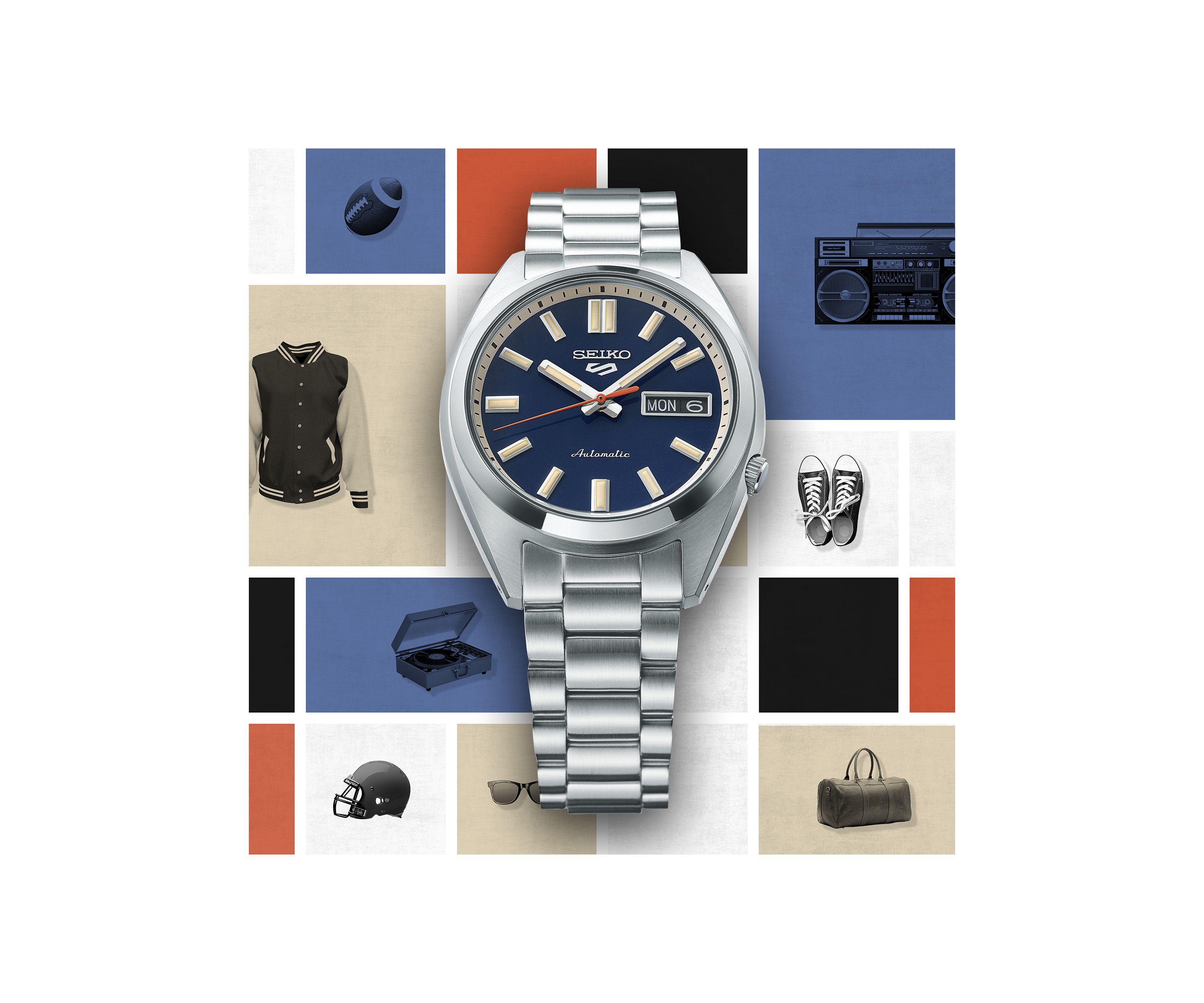 37.4 Millimeter Blue Dial Watch 