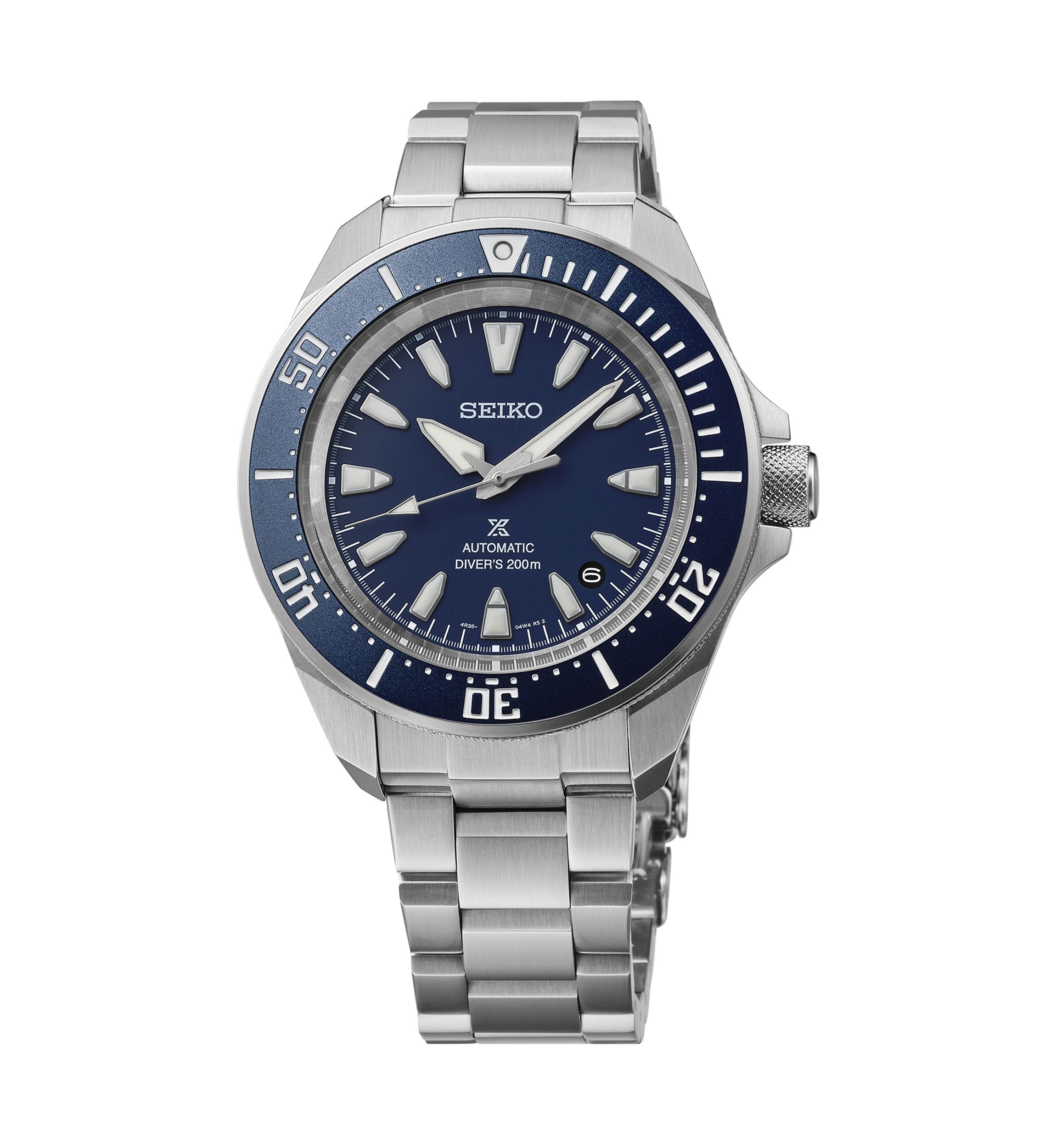 Prospex, Automatic, Blue Dial and Blue Bezel, Sterling Silver Case and Bracelet