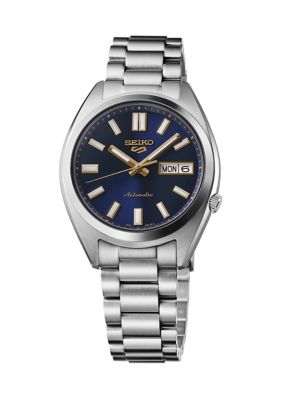 Men's Seiko 5 Sports, Automatic, Blue Dial, Stainless Steel Case & Bracelet, Silver