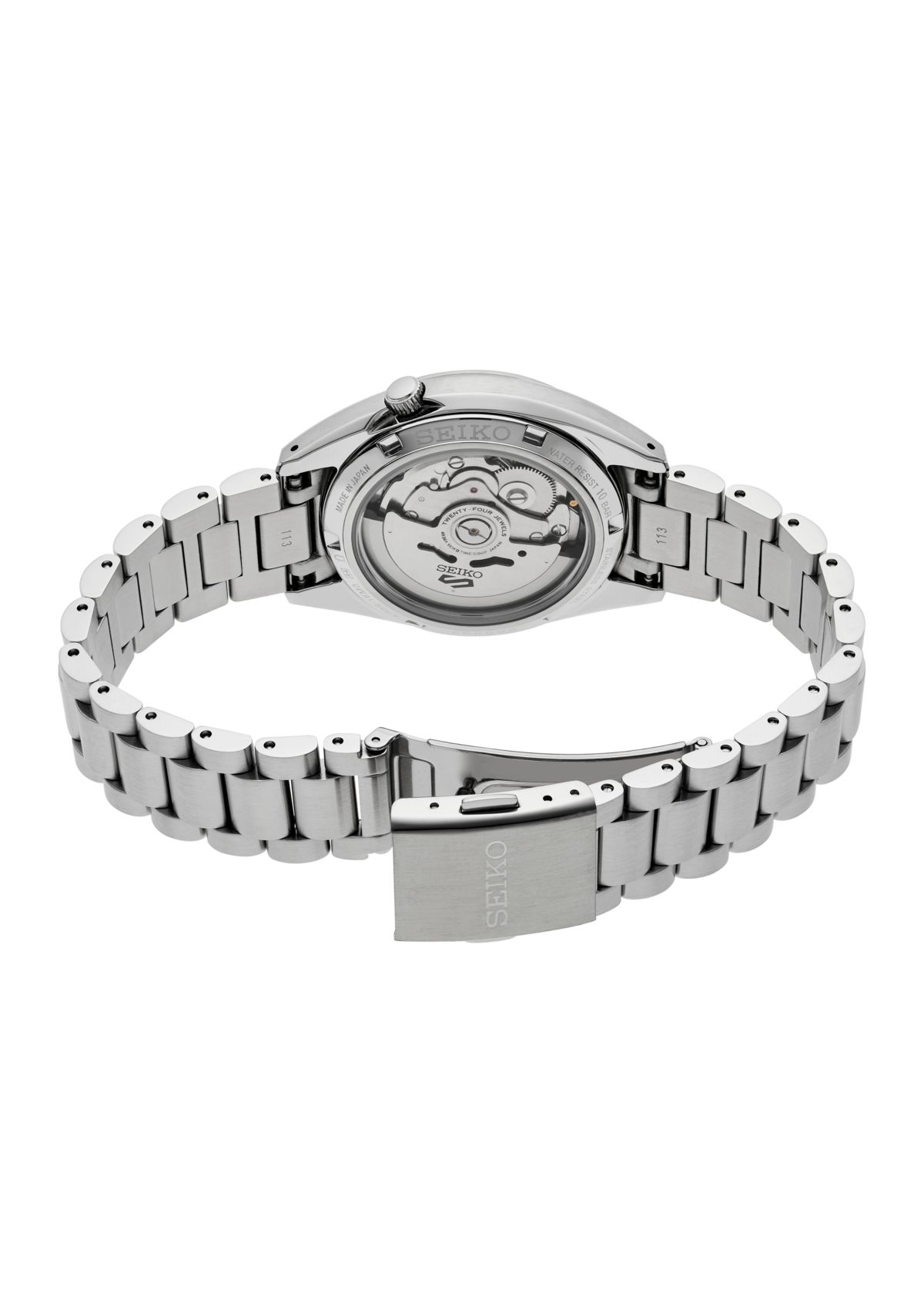 Stainless Steel 5 Sports Green Dial Watch