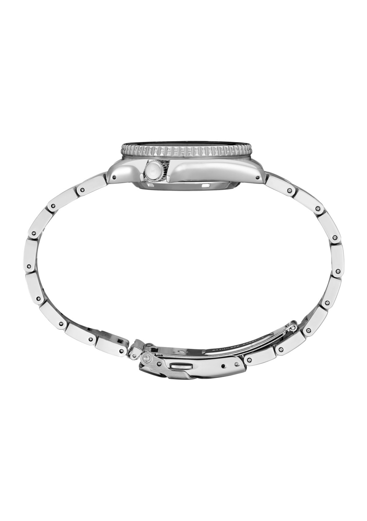 Mens 5 Sports Stainless Steel Blue Dial Watch 