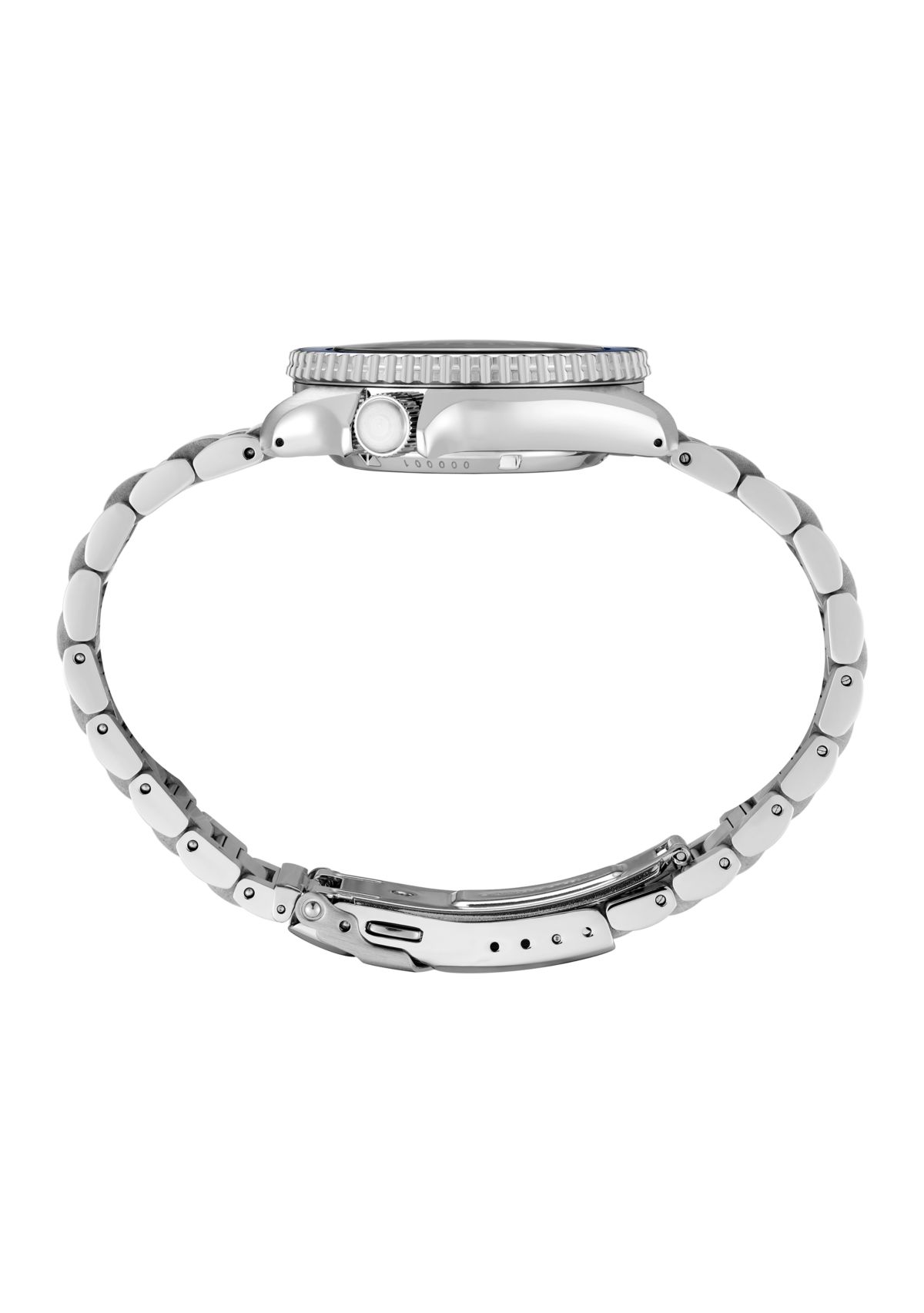 Seiko 5 Sports, Automatic Movement, Sterling Silver Case & Bracelet, Blue Dial Watch