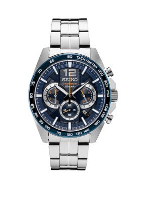 Seiko Men s Essentials Chronograph Stainless Steel Bracelet Watch