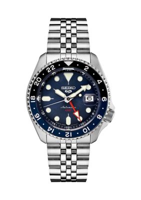 Seiko 5 Sports Stainless Blue Dial Watch belk