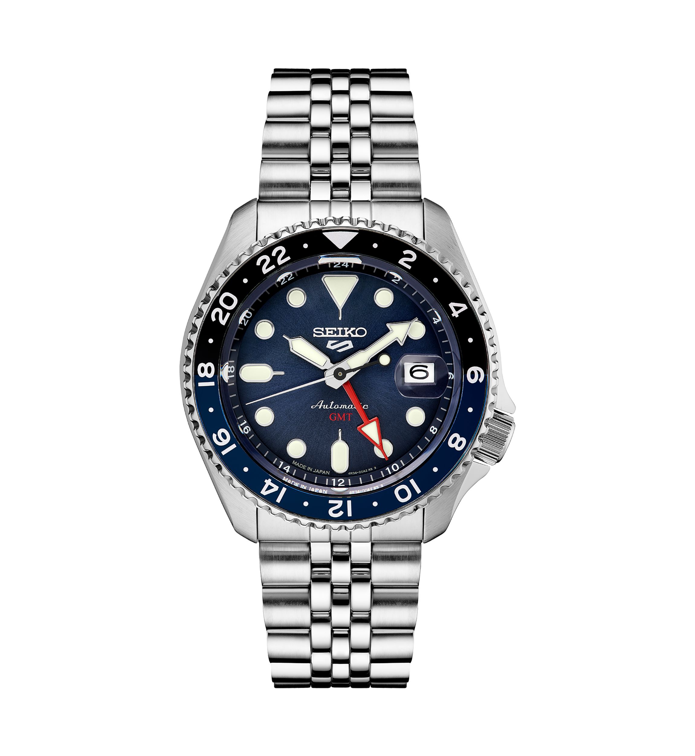 5 Sports Stainless Blue Dial Watch