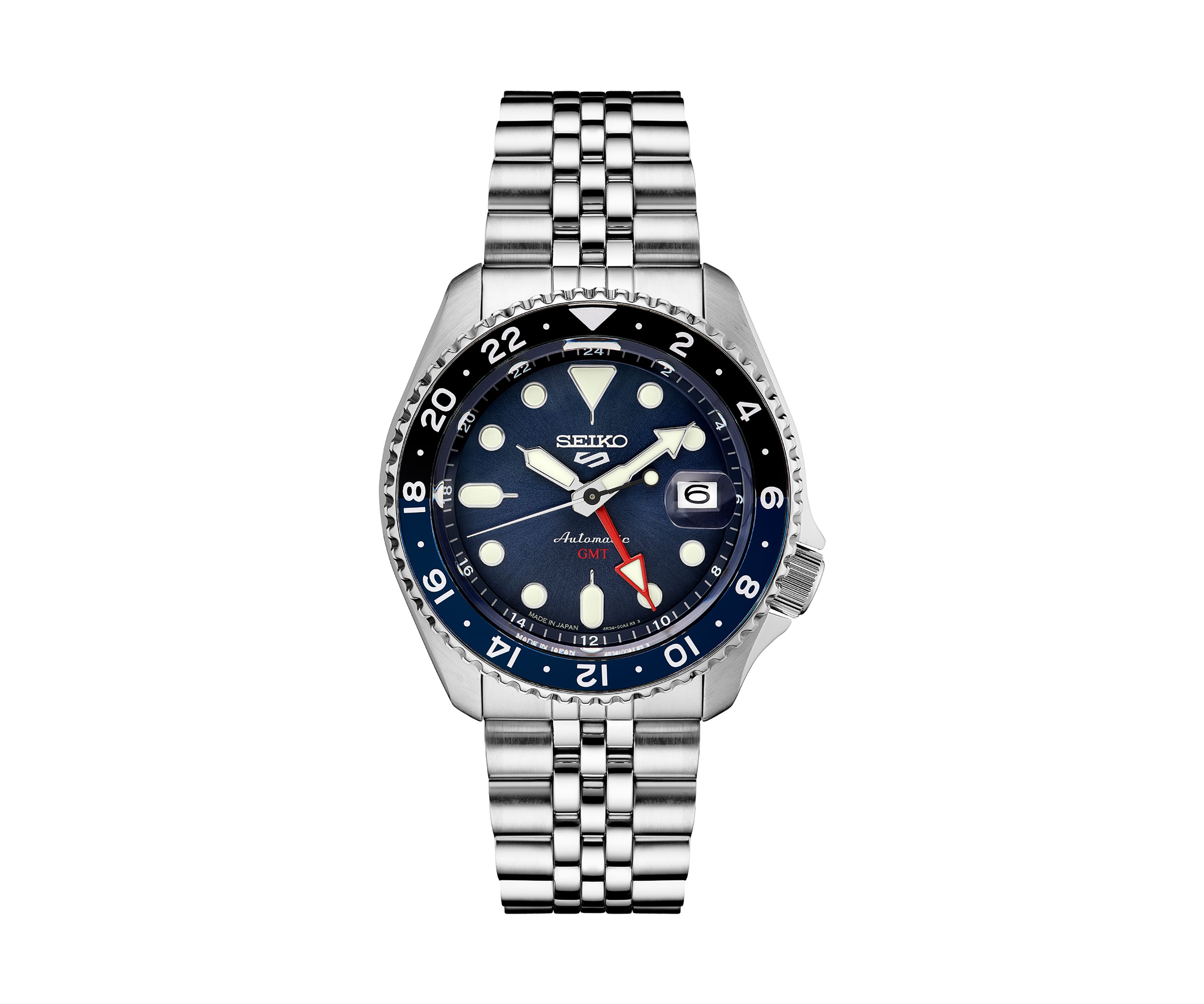 5 Sports Stainless Blue Dial Watch