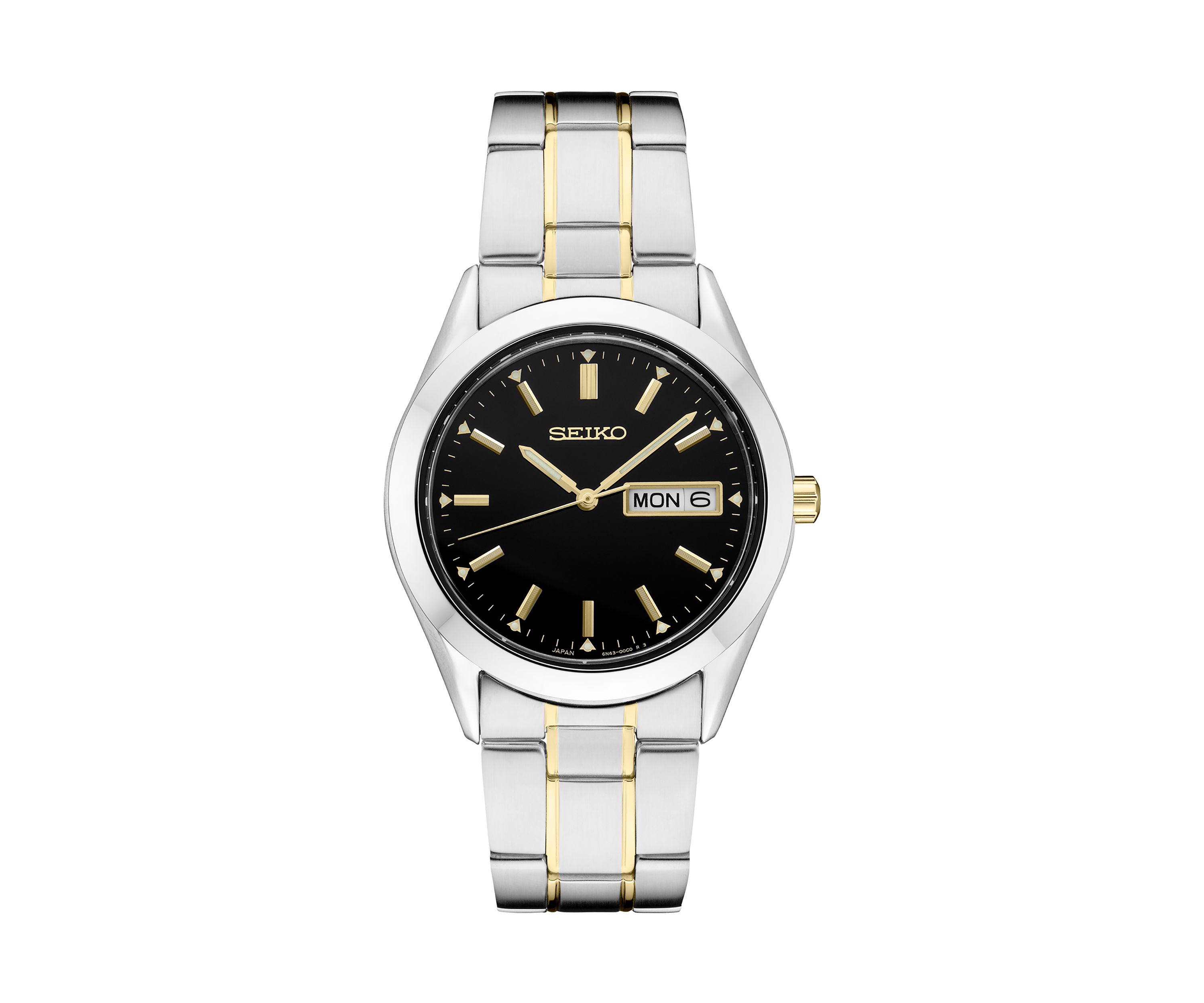 Essential Two Tone Black Dial Watch