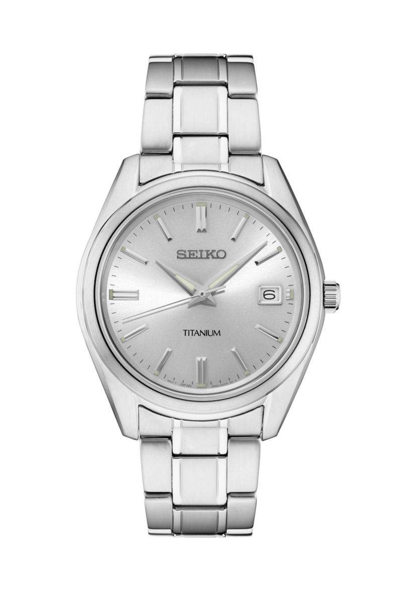40 Millimeter Quartz Stainless Steel Date Display Watch