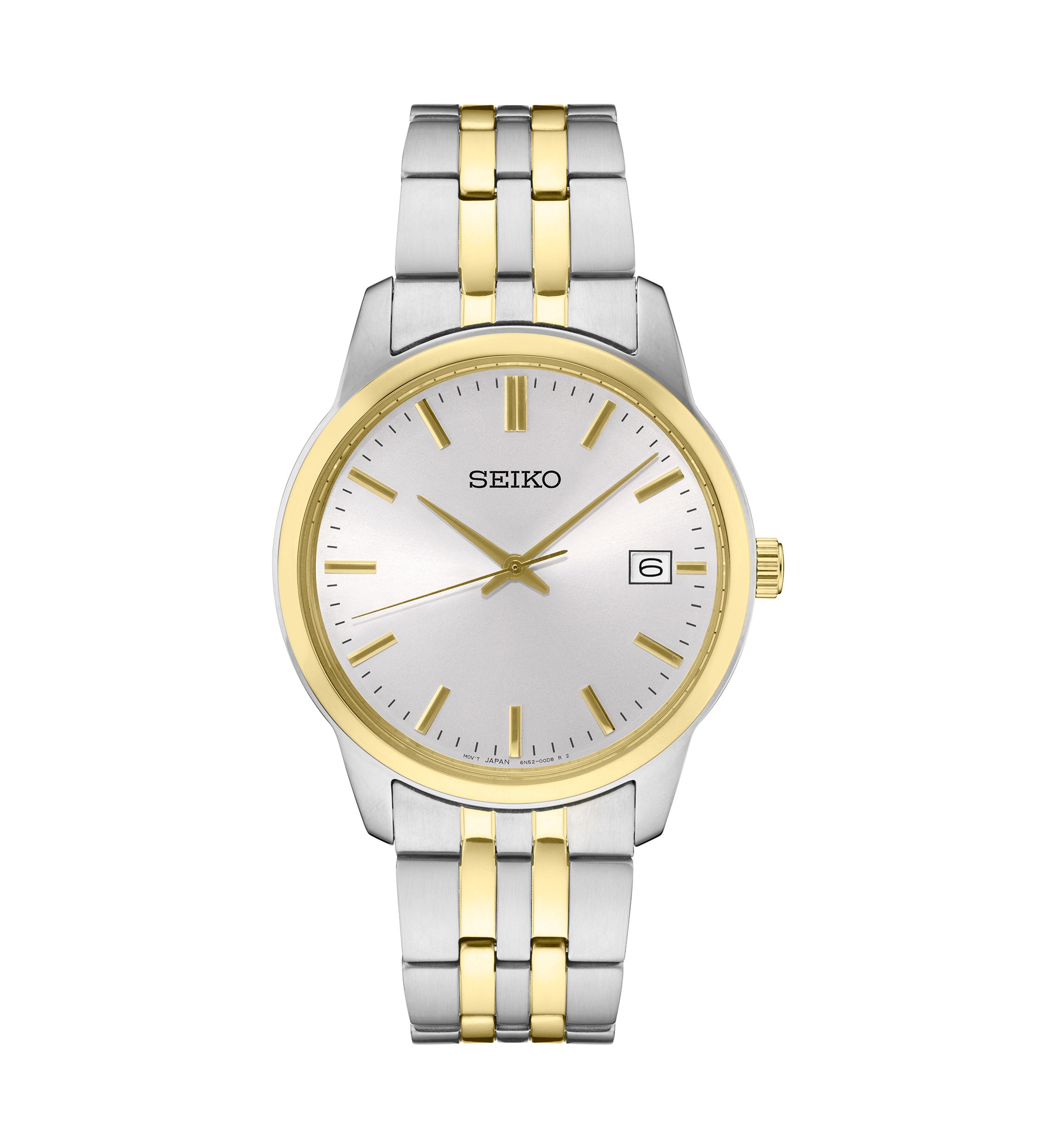 40 Millimeter Quartz Two Tone Date Display Watch 