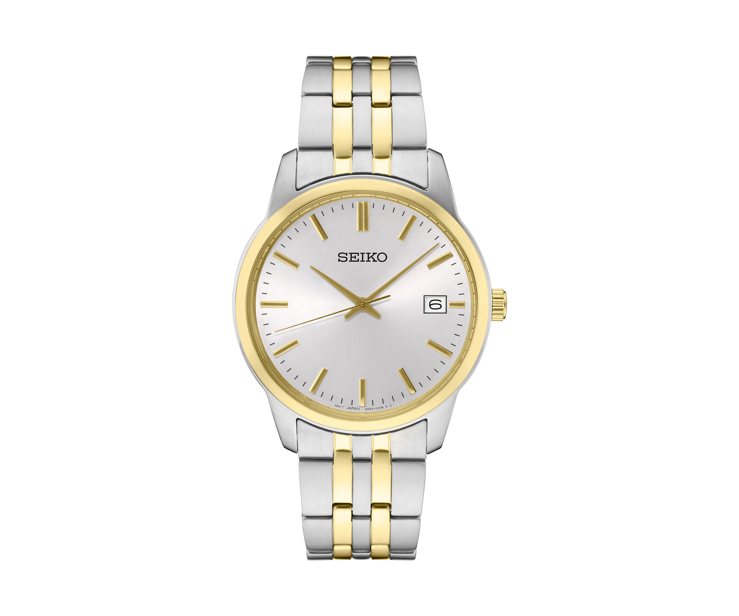 40 Millimeter Quartz Two Tone Date Display Watch 