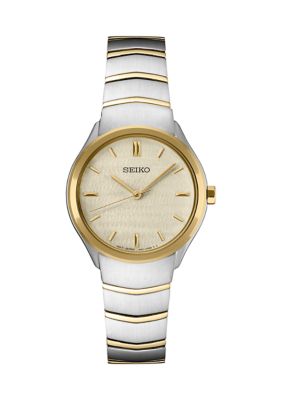 Seiko Women's Essentials Quartz Two Tone Case And Bracelet Watch