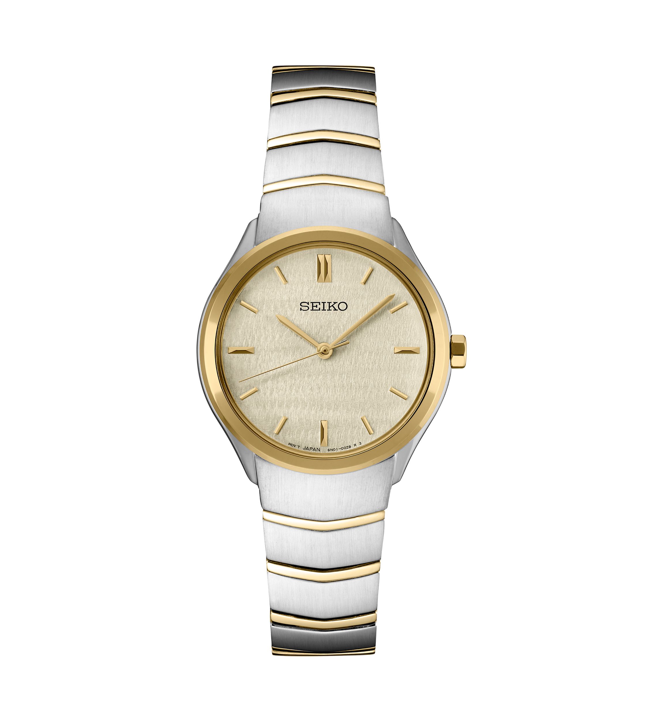Womens Essentials Quartz Two Tone Case and Bracelet Watch