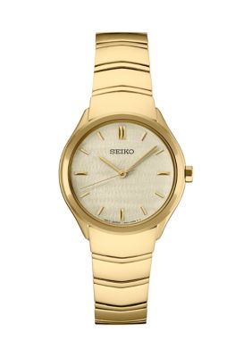 Seiko Women's Essentials Quartz Yellow Tone Case And Bracelet Watch