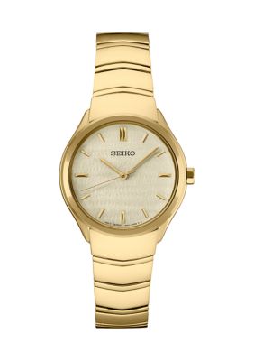 Seiko Women's Essentials Quartz Yellow Tone Case And Bracelet Watch, Gold -  0029665217073