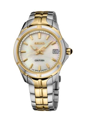 Coutura Two Tone Mother of Pearl Dial Watch