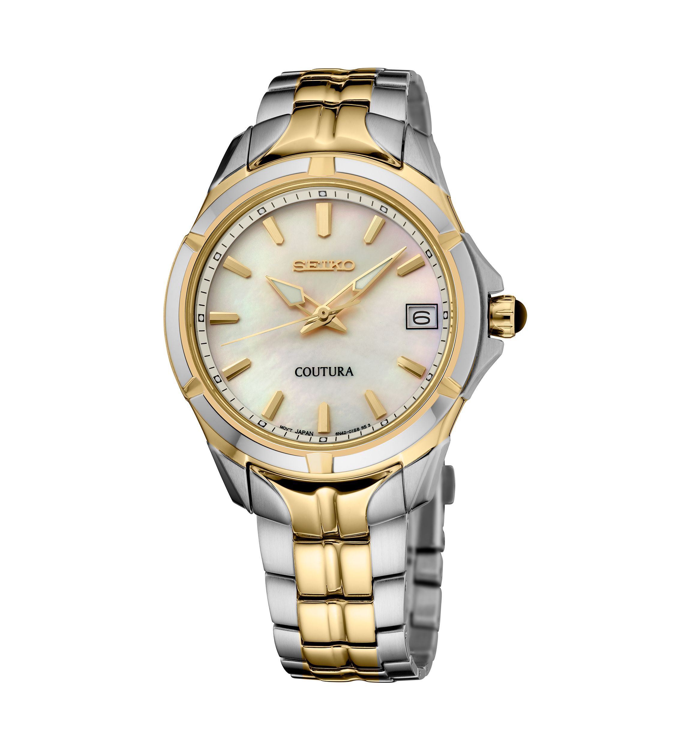 Coutura Two Tone Mother of Pearl Dial Watch