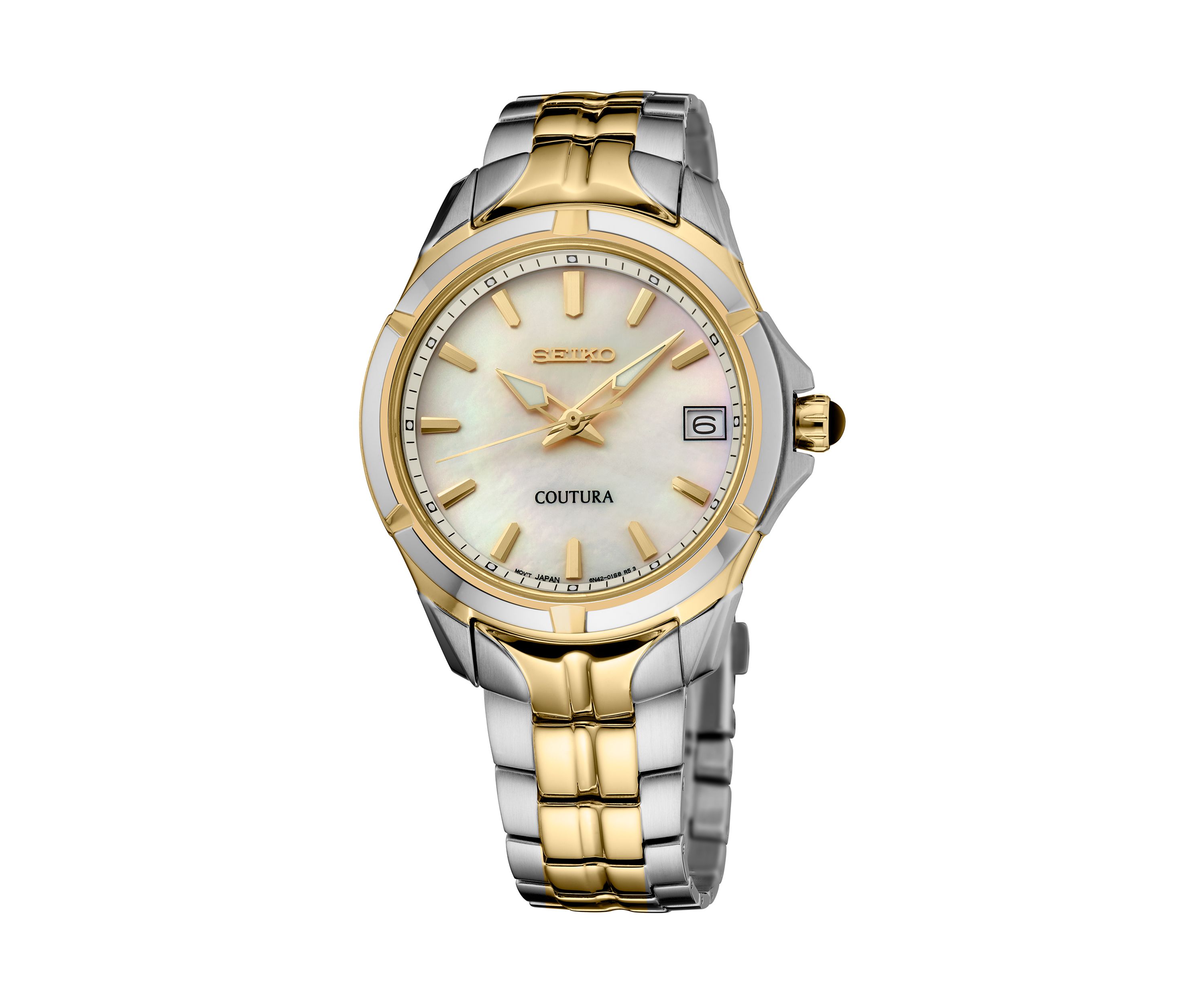 Coutura Two Tone Mother of Pearl Dial Watch