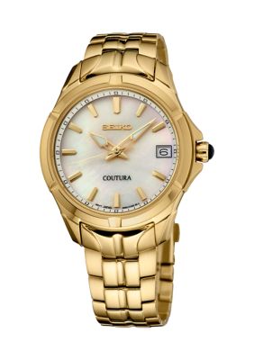 Coutura Gold Mother of Pearl Dial Watch