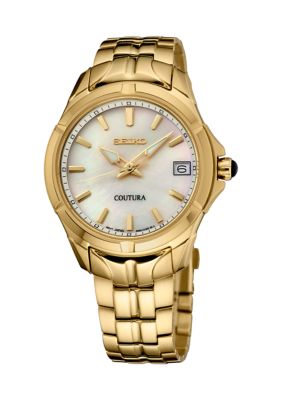 Seiko Womens Coutura Gold Mother of Pearl Dial Watch