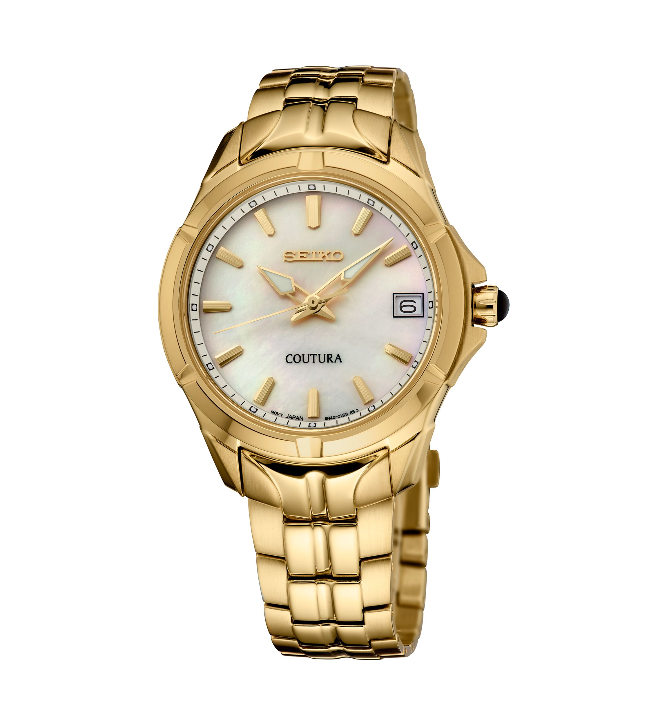 Coutura Gold Mother of Pearl Dial Watch
