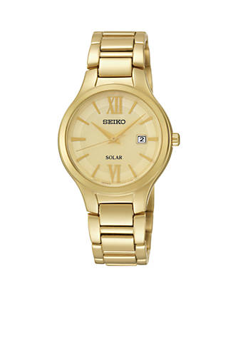 Seiko Gold-Tone Solar Watch | belk