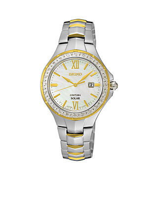 Seiko Women's Coutura Solar Diamond Bezel Watch | belk
