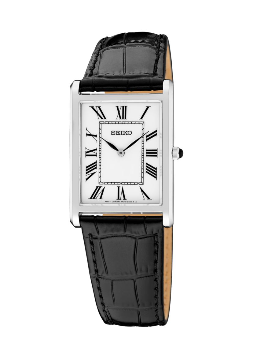 Seiko Essentials Sterling Silver Quartz White Dial Watch | Belk display picture 2