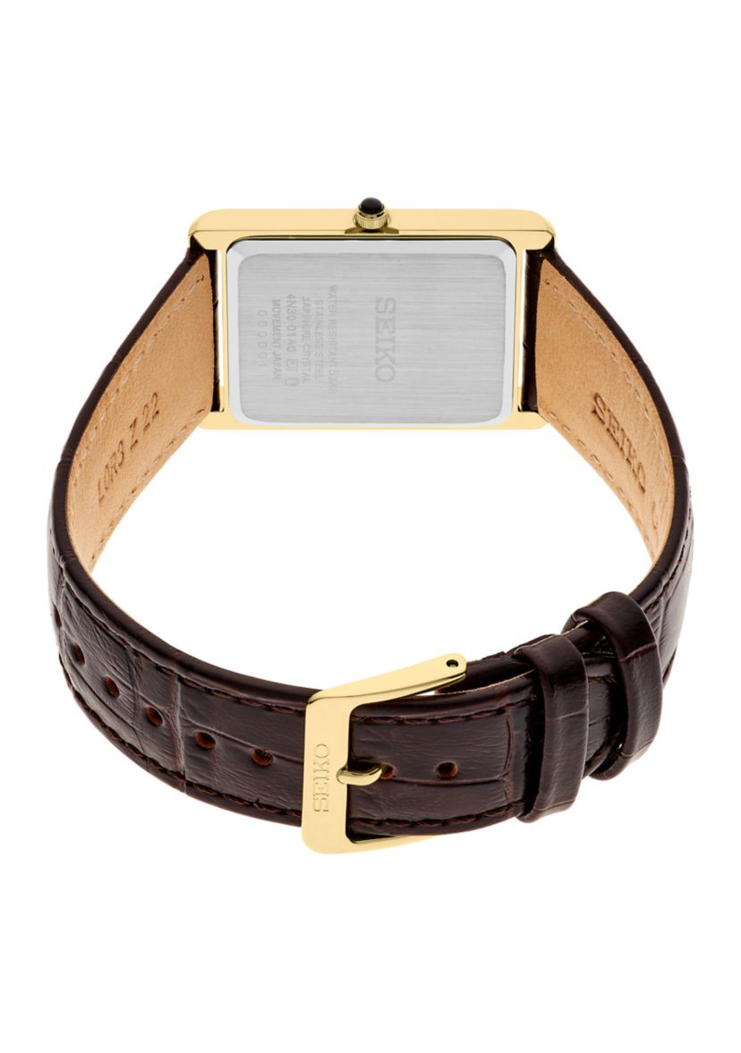 Seiko Essentials Quartz Champagne Dial Watch | Belk
