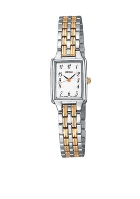 Seiko watch women's two on sale tone