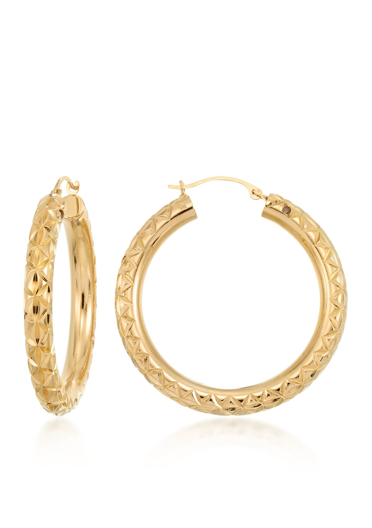 14k Yellow Gold Hoop Earrings