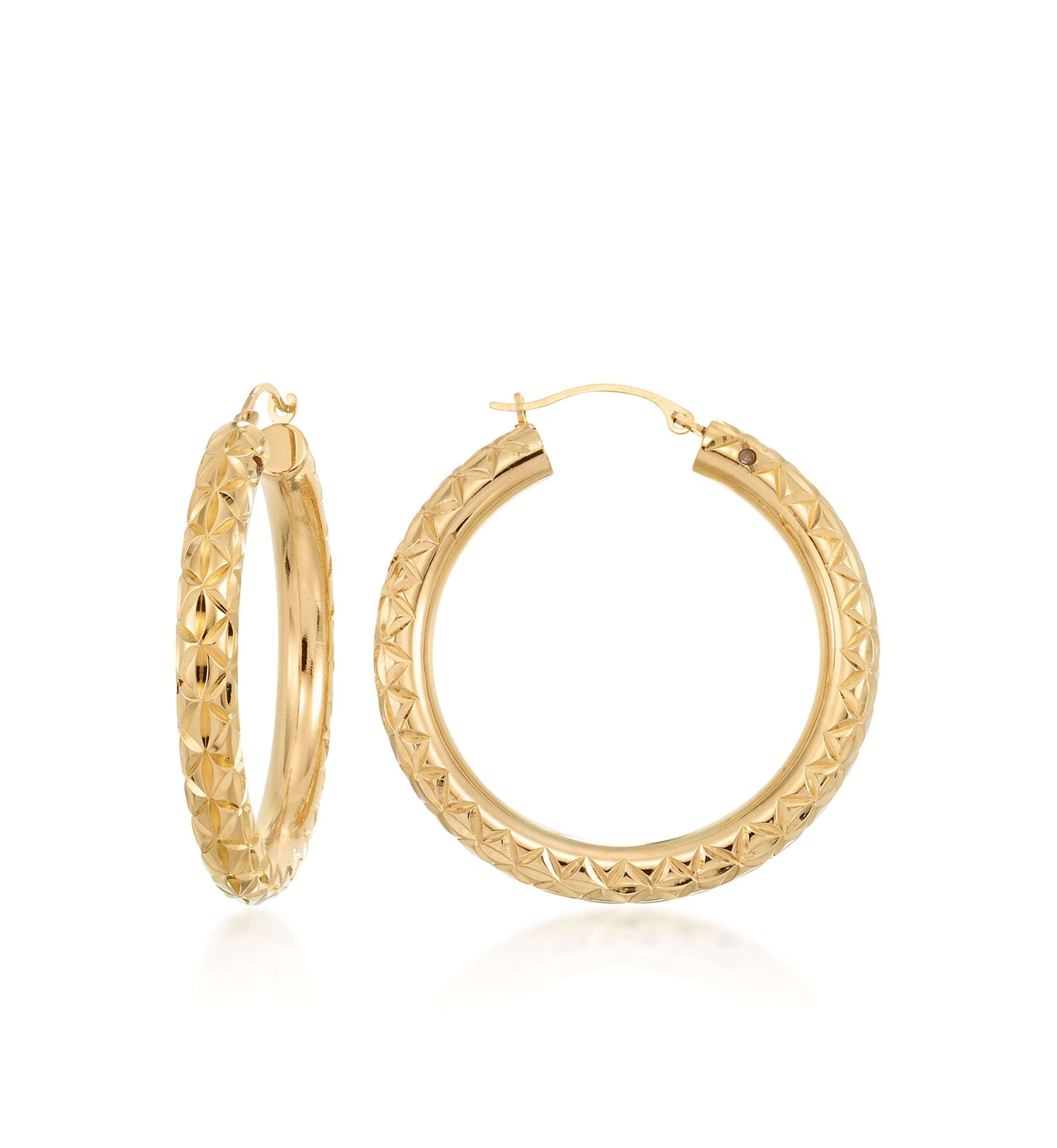 14k Yellow Gold Hoop Earrings