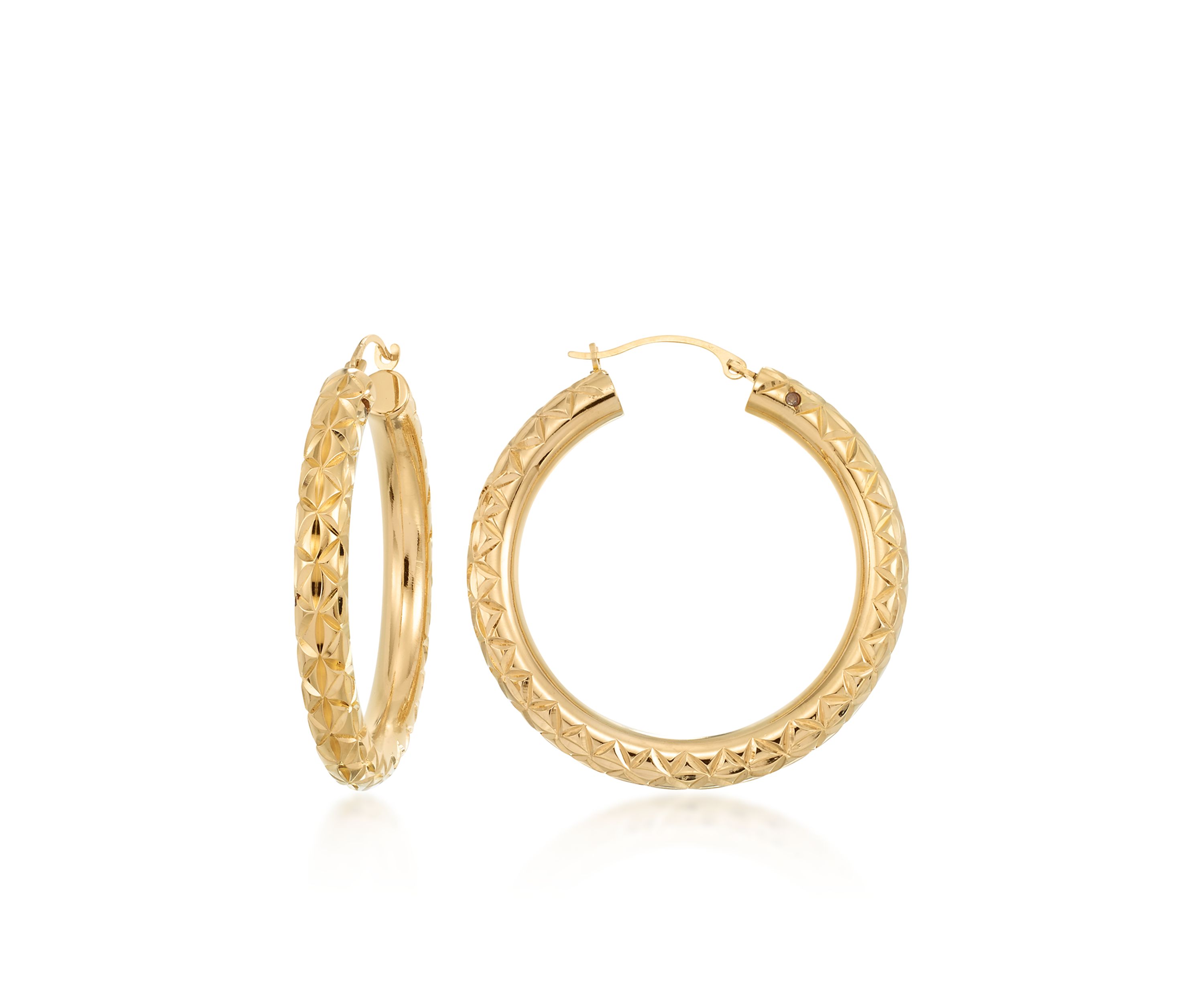 14k Yellow Gold Hoop Earrings