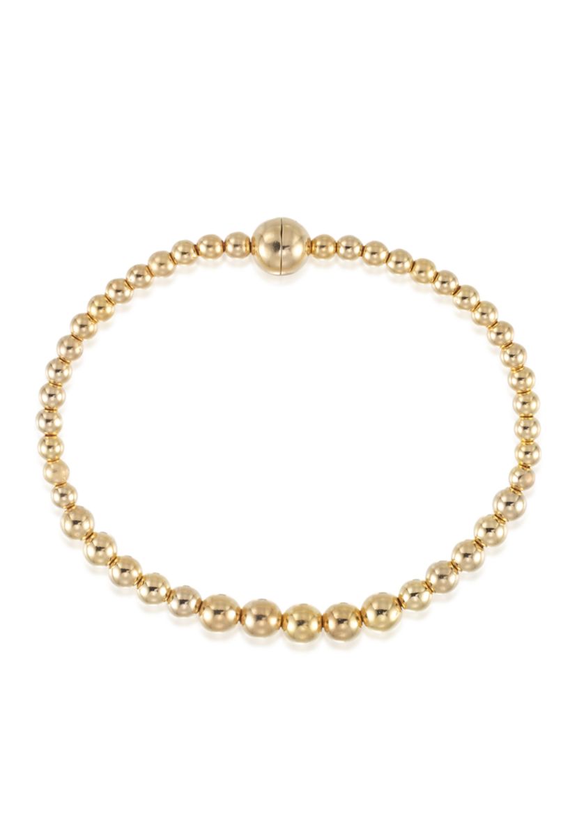 14k Yellow Gold Bead Bracelet