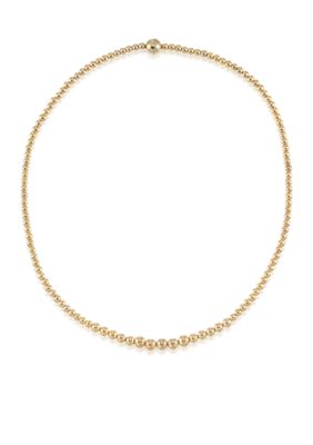 Modern Gold™ 14k Yellow Gold Bead Necklace | belk