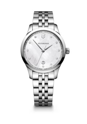 Victorinox Swiss Army, Inc Stainless Steel Swiss Alliance Bracelet Watch 35 Mm, Silver -  0046928134601