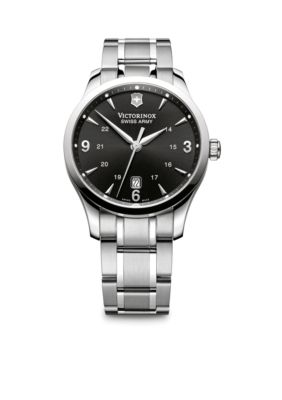 Victorinox Swiss Army, Inc Men's Alliance Large Black Dial Bracelet Watch -  0046928529315