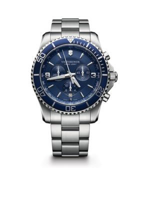 Victorinox Swiss Army, Inc Men's Maverick Stainless Steel Chronograph Watch, Blue -  0046928083329
