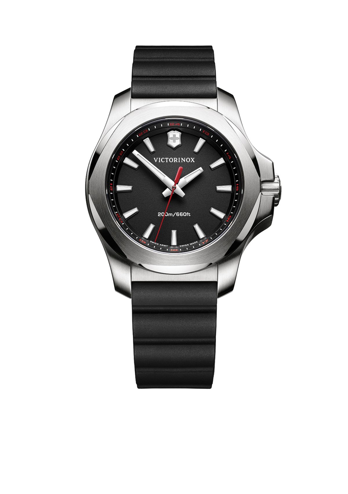 Womens I.N.O.X. Black Rubber Watch