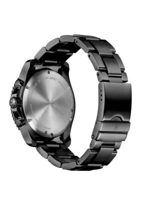 Men's Stainless Steel Maverick Chronograph Black Edition Bracelet Watch
