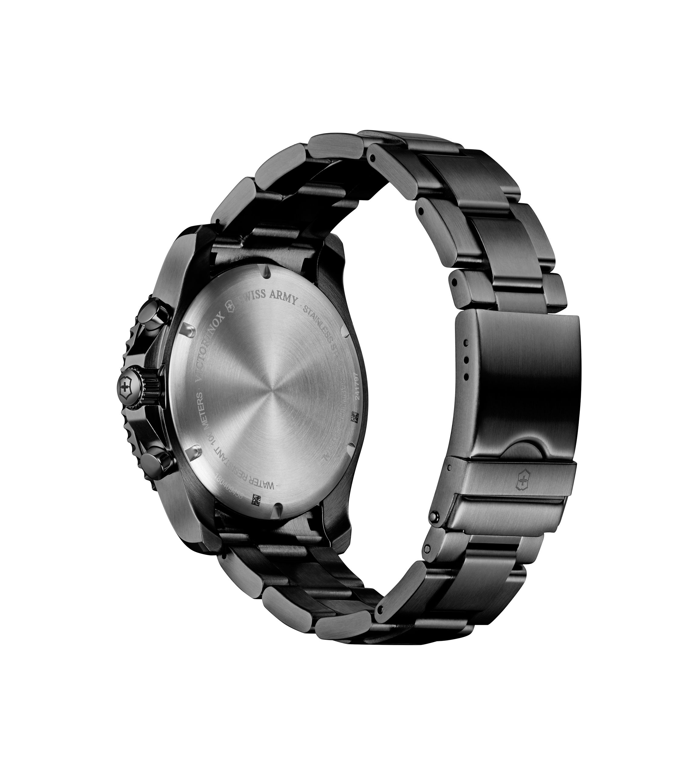 Mens Stainless Steel Maverick Chronograph Black Edition Bracelet Watch