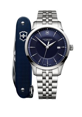 Victorinox Swiss Army, Inc Men's Stainless Steel Alliance Bracelet Watch, Blue -  0046928130535