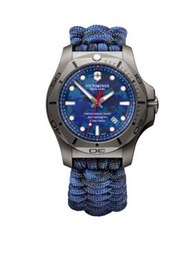 Victorinox Swiss Army, Inc Men's I.n.o.x. Professional Diver Titanium Paracord Strap Watch, Blue -  0046928130696