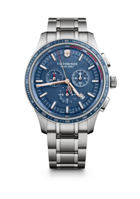 Victorinox Swiss Army, Inc Men's Alliance Sport Chronograph Watch With Stainless Steel Bracelet, Blue -  0046928134526