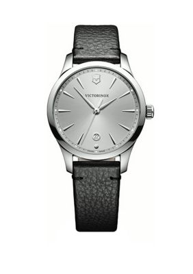 Victorinox Swiss Army, Inc Men's Stainless Steel Leather Strap Watch