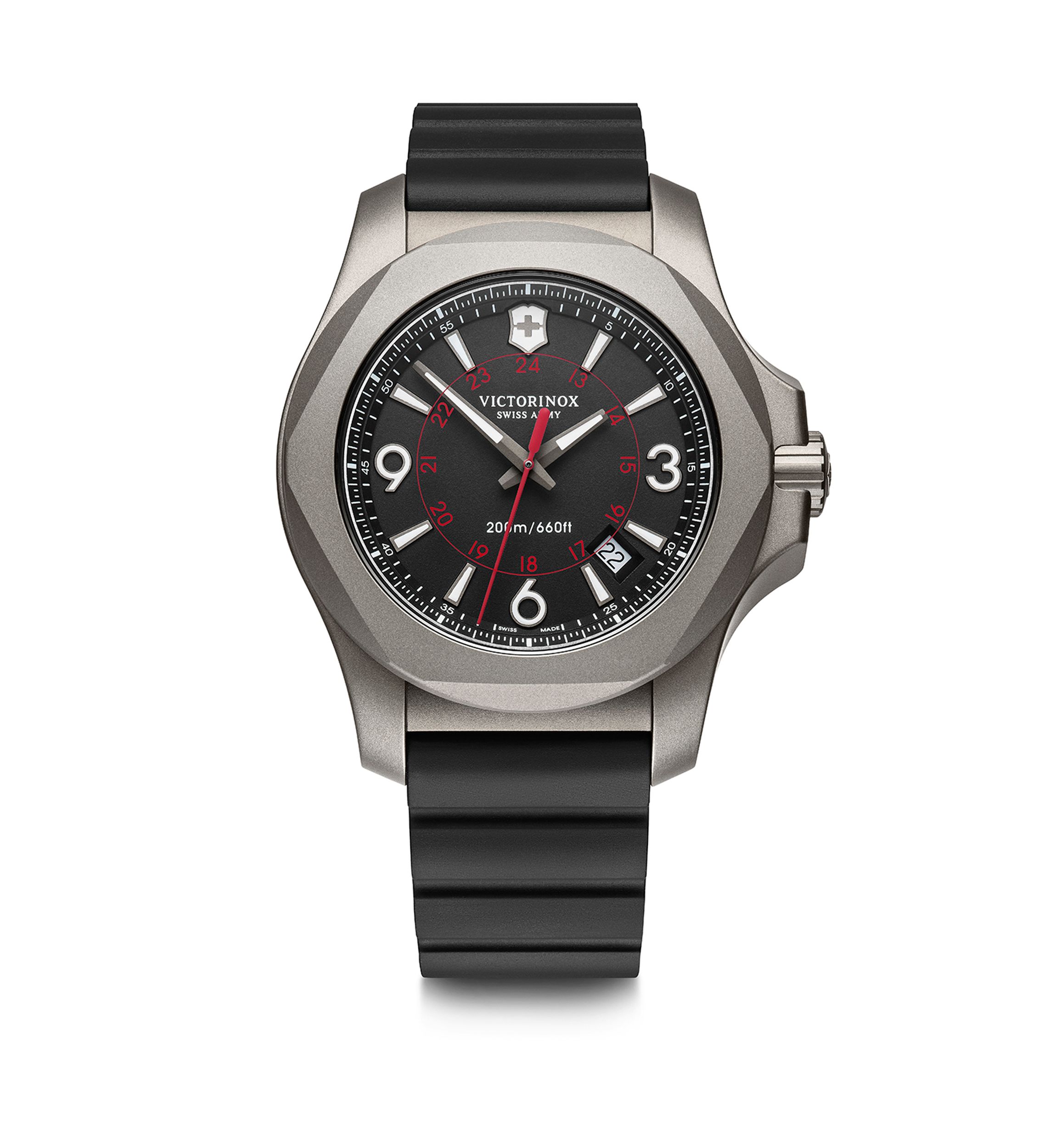 Mens Titanium I.N.O.X. Rubber Strap Watch