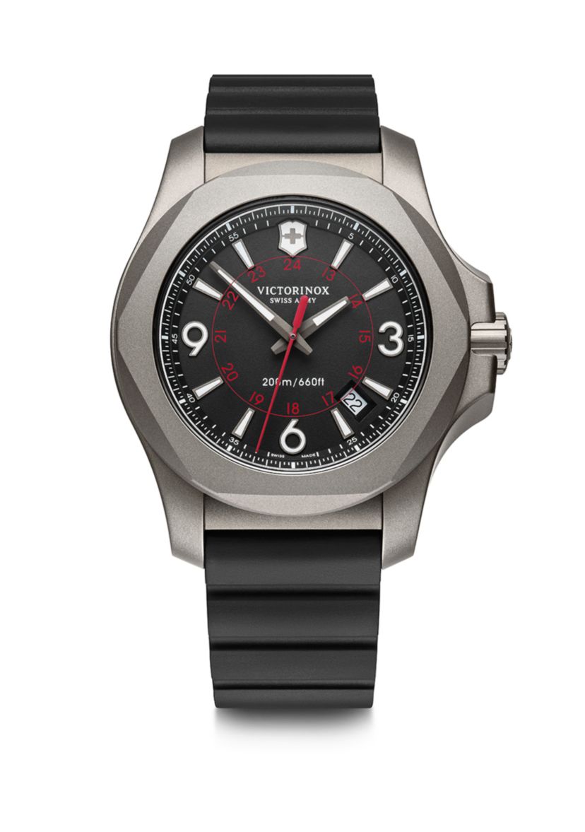 Mens Titanium I.N.O.X. Rubber Strap Watch