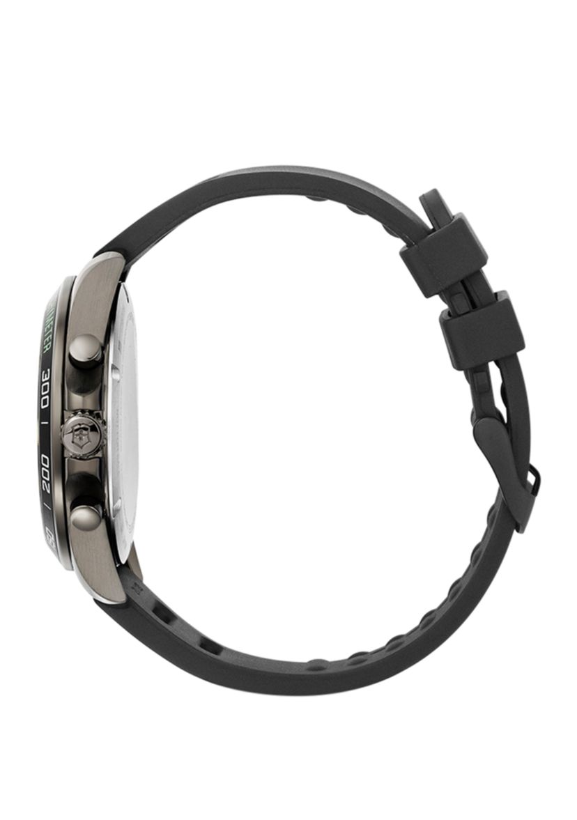 Mens Gunmetal Force Field Rubber Strap Watch