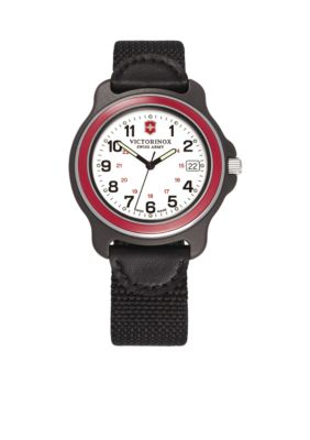 Victorinox Swiss Army, Inc Original XL White Dial Red Bezel Nylon Strap  Watch | belk