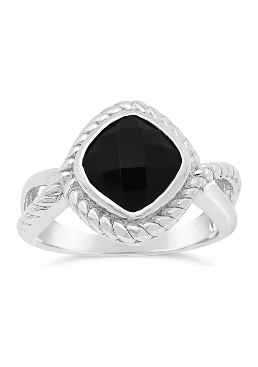 2 1/5 ct. t.w. Black Onyx Ring in Sterling Silver